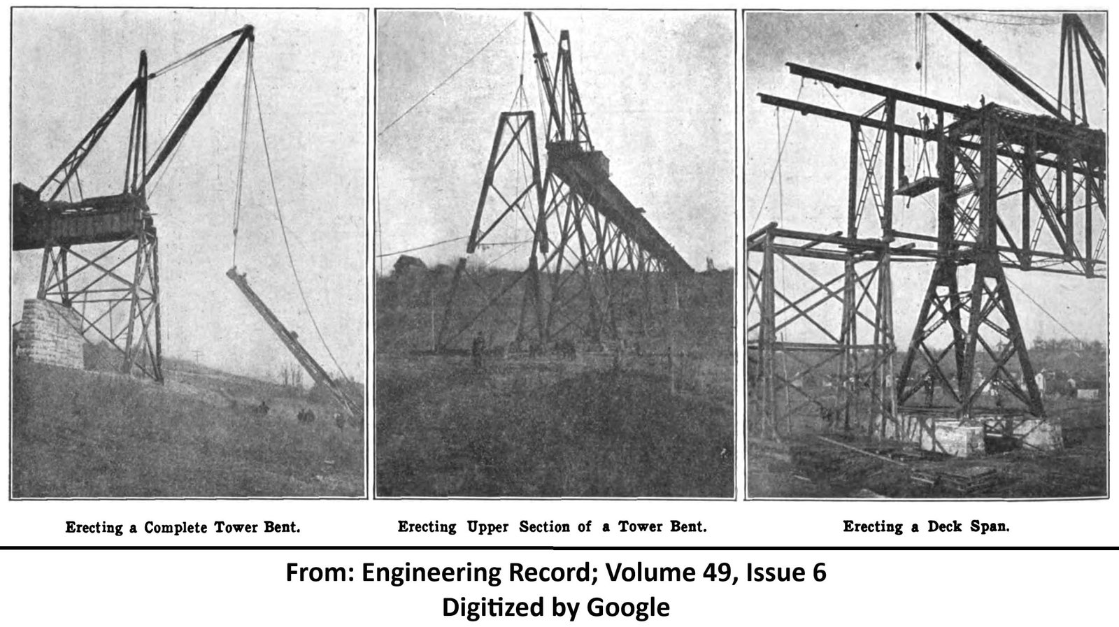 Process of erecting bridge